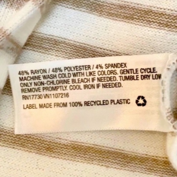 Open Front Striped Sweater Cardigan Medium Tan & Cream A New Day NEW FIRM PRICE! - Picture 4 of 4